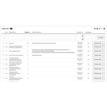 Registro de 404 y redirección con un clic