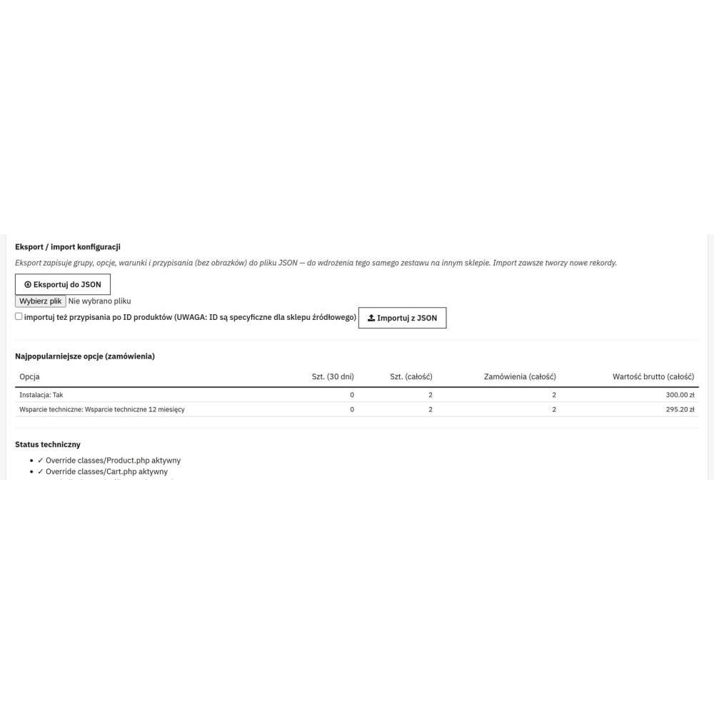 Dodatkowe opcje produktów PrestaShop - personalizacja i dopłaty