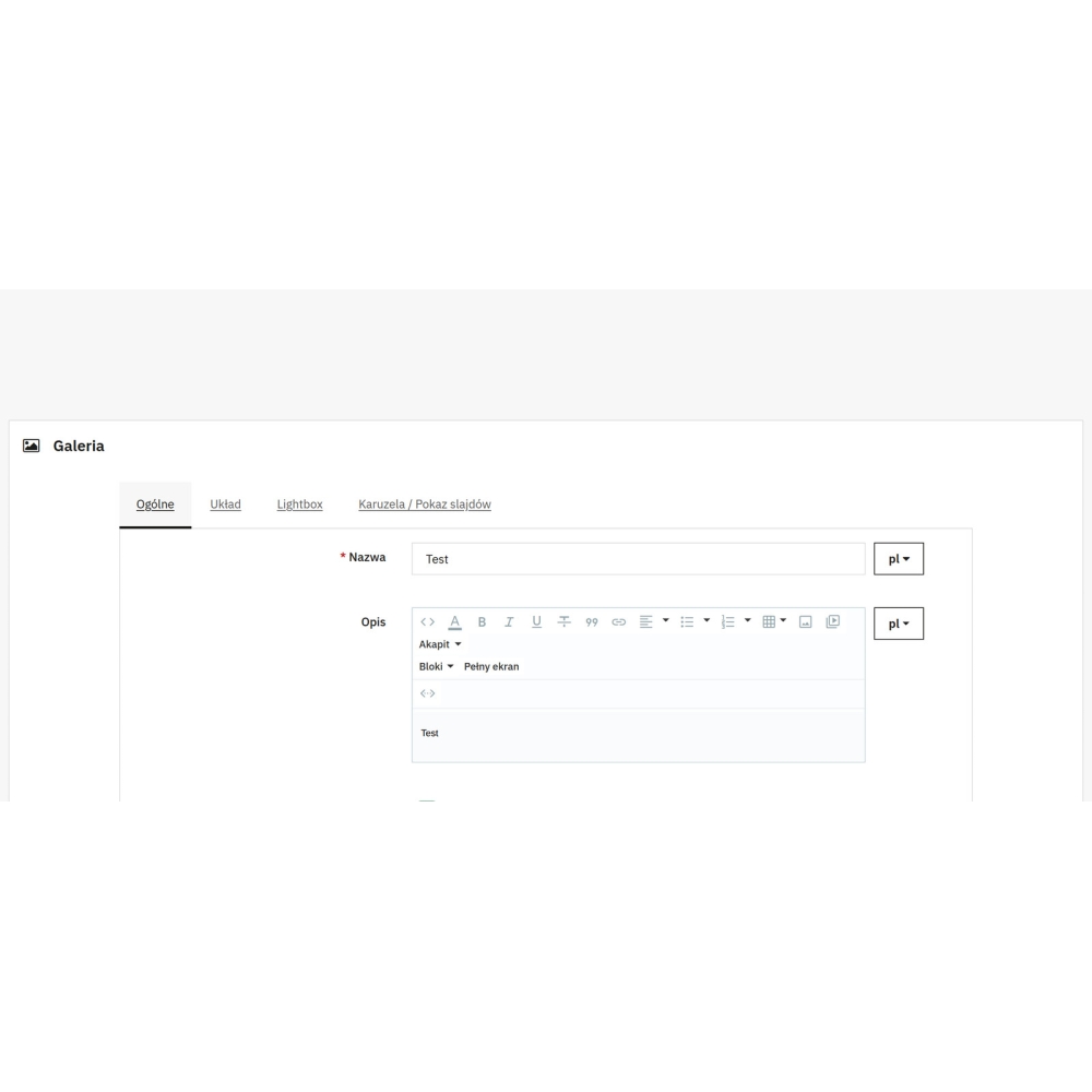 Galeria zdjęć i wideo PrestaShop - lightbox i karuzela
