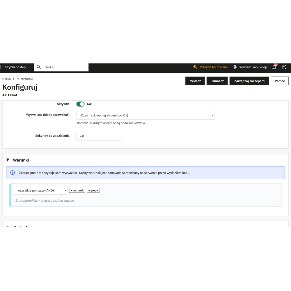 Chat dal vivo - contatto con i clienti e sconti - Modulo PrestaShop