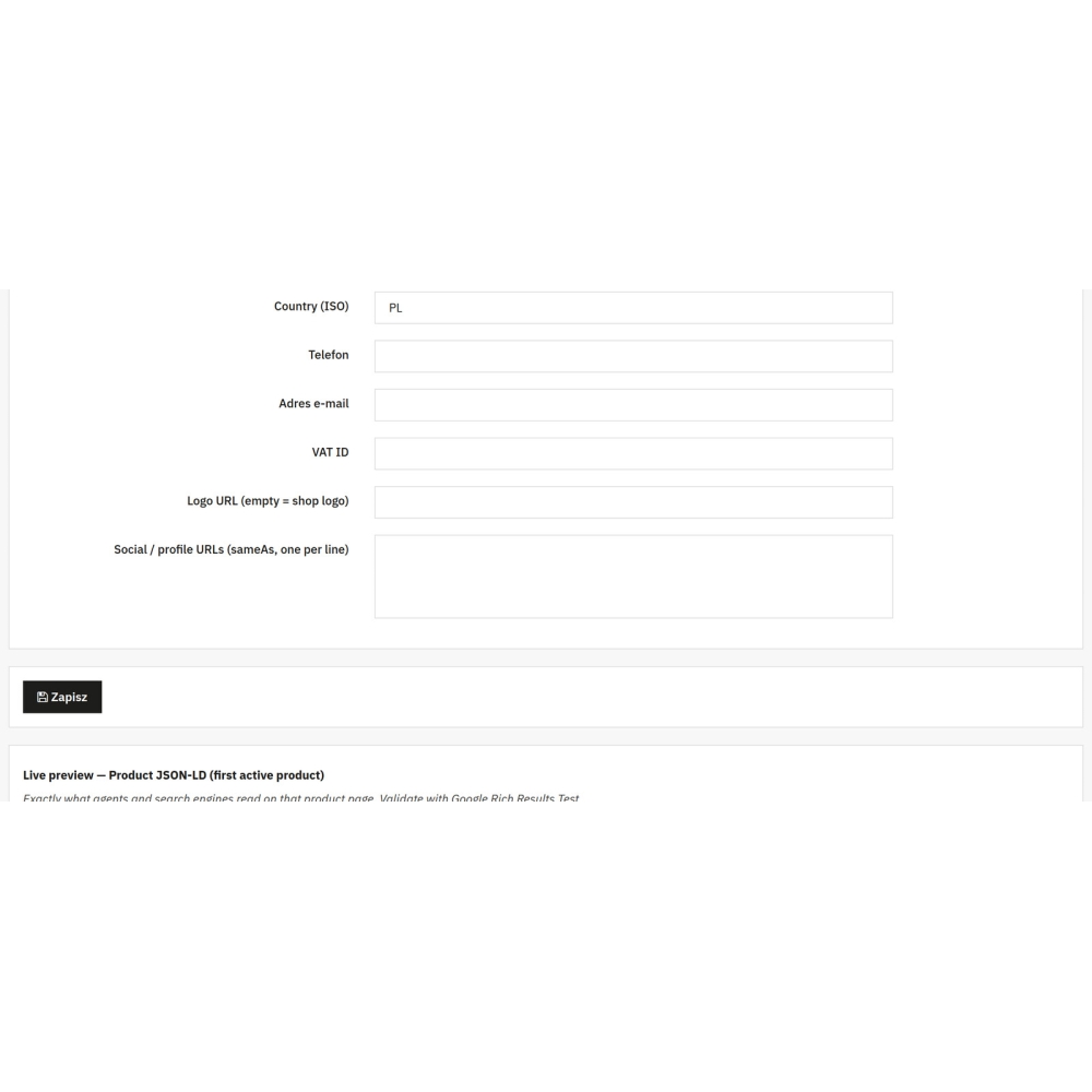 Schema.org and JSON-LD Structured Data - PrestaShop Module