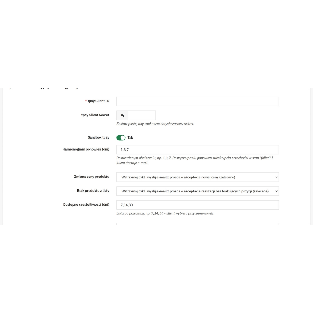 Subskrypcje PrestaShop - zamówienia cykliczne z tpay