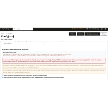 Baner cookies PrestaShop - Google Consent Mode v2 | AJIT