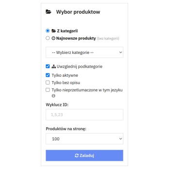 Product selection