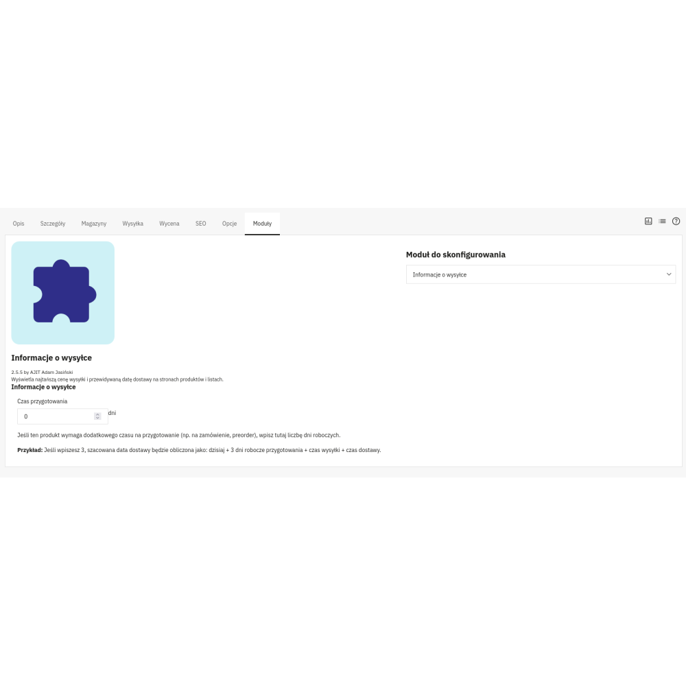 Frais de port et date de livraison - Module PrestaShop