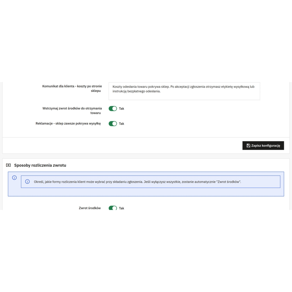 Zwroty i reklamacje PrestaShop - formularze i obsługa