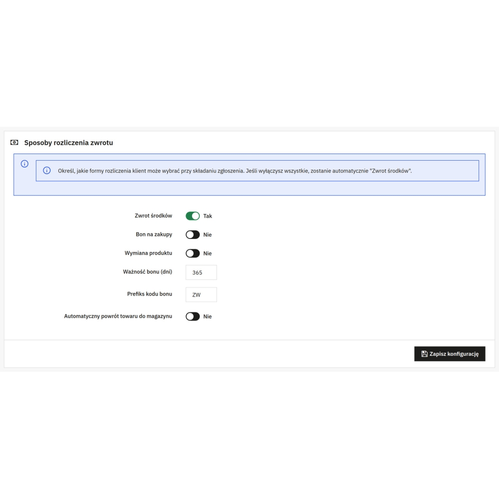 Zwroty i reklamacje PrestaShop - formularze i obsługa