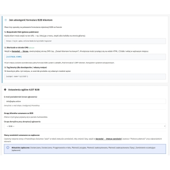 Registrierungsformular für Geschäftskunden