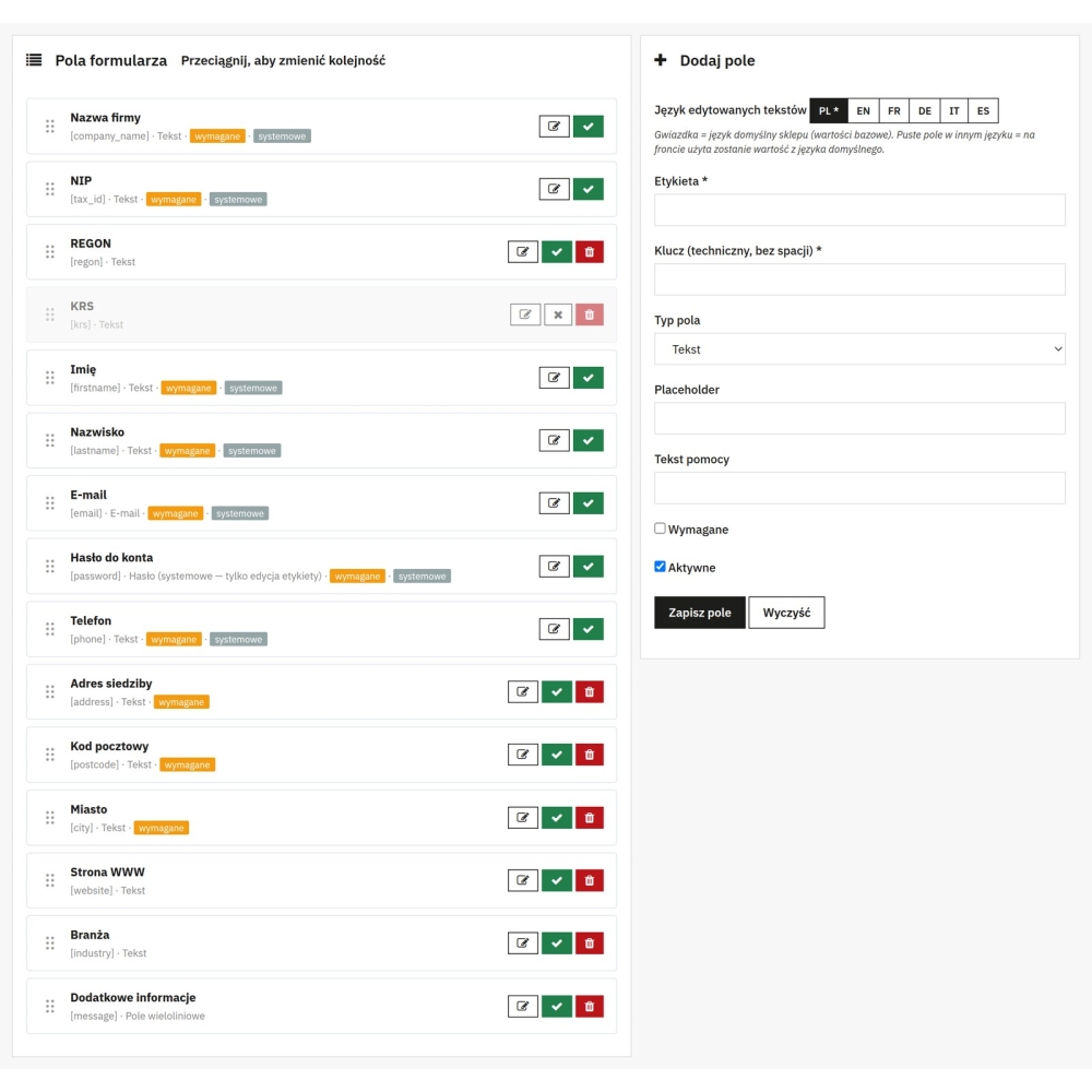 Strefa B2B PrestaShop - rejestracja i obsługa hurtowników
