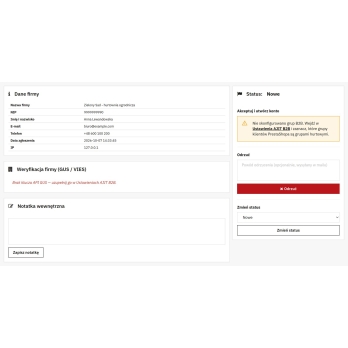 Registration and approval