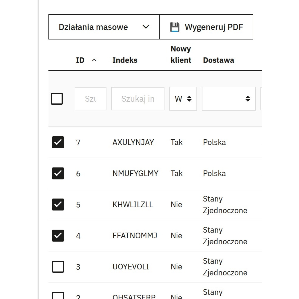 Masowy wydruk zamówień PrestaShop do PDF