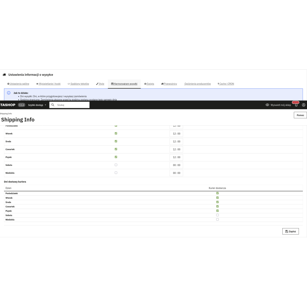 Frais de port et date de livraison - Module PrestaShop