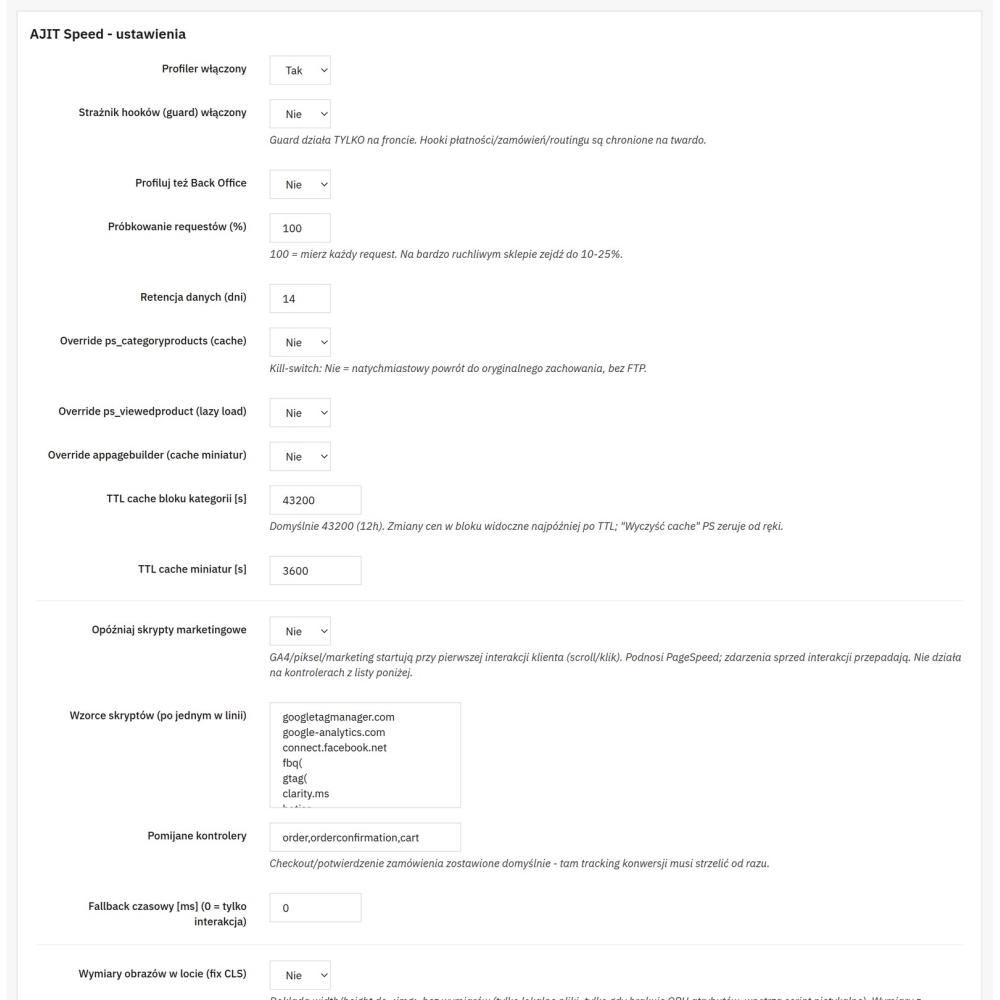 Diagnostyka wydajności PrestaShop - profiler modułów