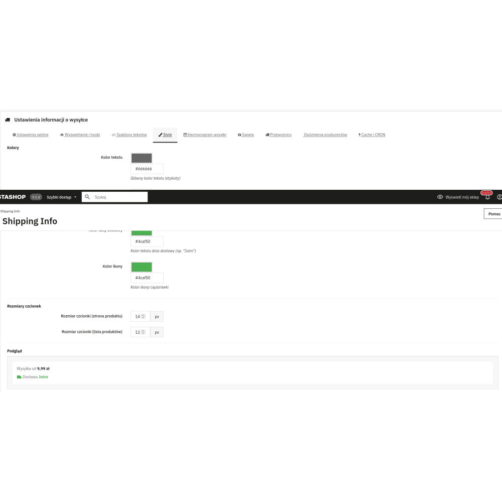 Frais de port et date de livraison - Module PrestaShop