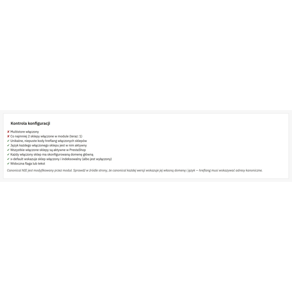 Przełącznik języków i hreflang PrestaShop multistore