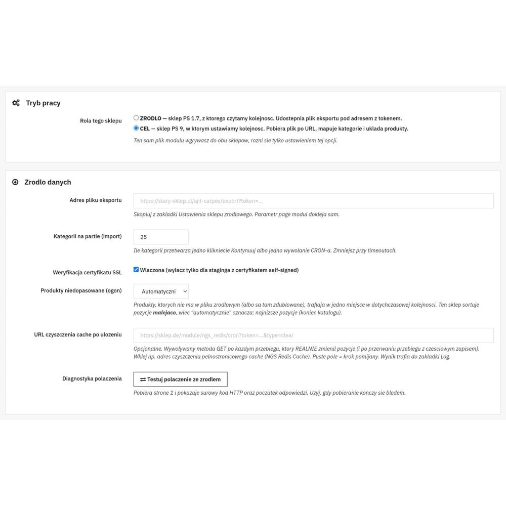 Sincronizzazione dell'ordine dei prodotti nelle categorie - Modulo PrestaShop
