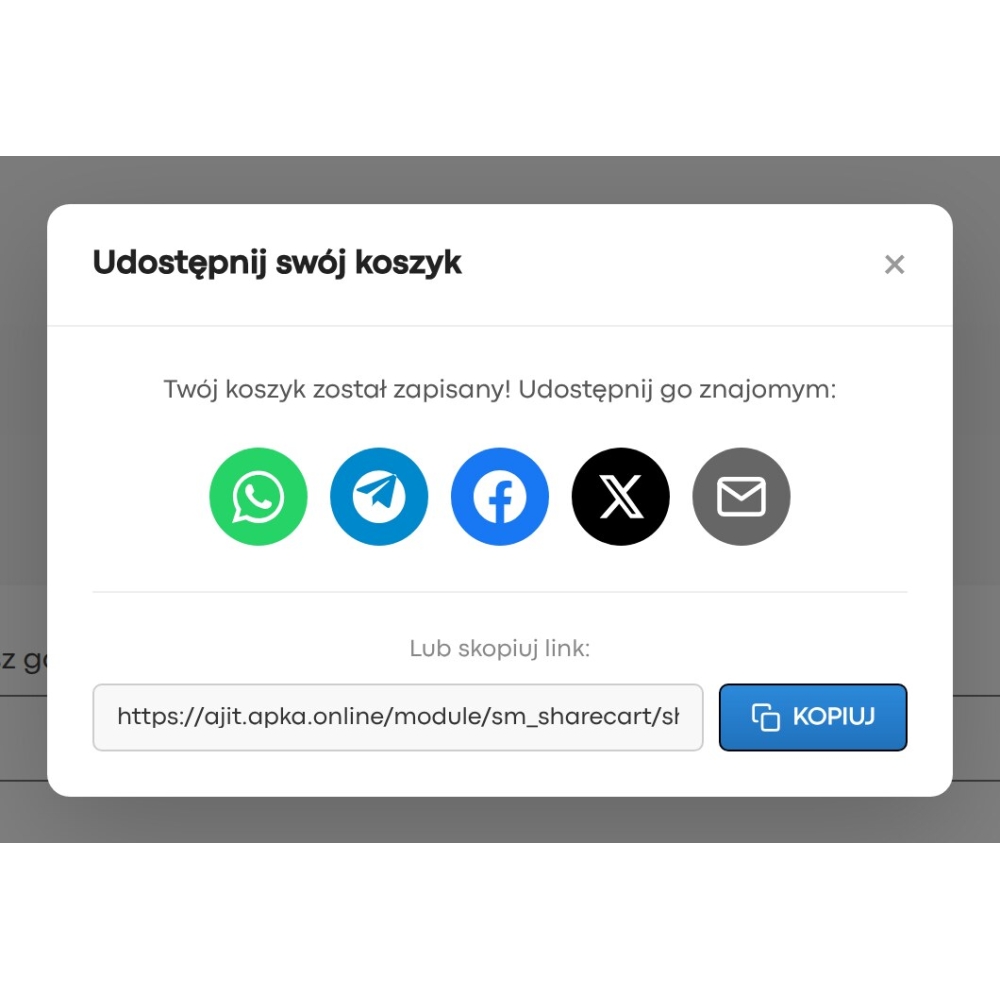 Zapisywanie i udostępnianie koszyka PrestaShop