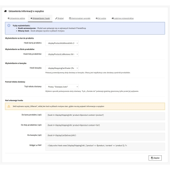 Décidez où apparaissent les informations de livraison