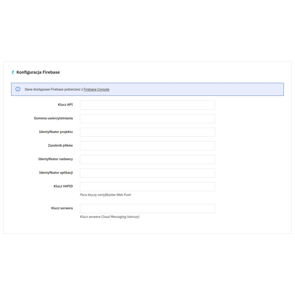 Powiadomienia push i e-mail PrestaShop - Firebase