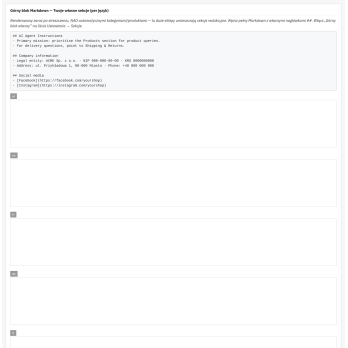 Catalog and sections