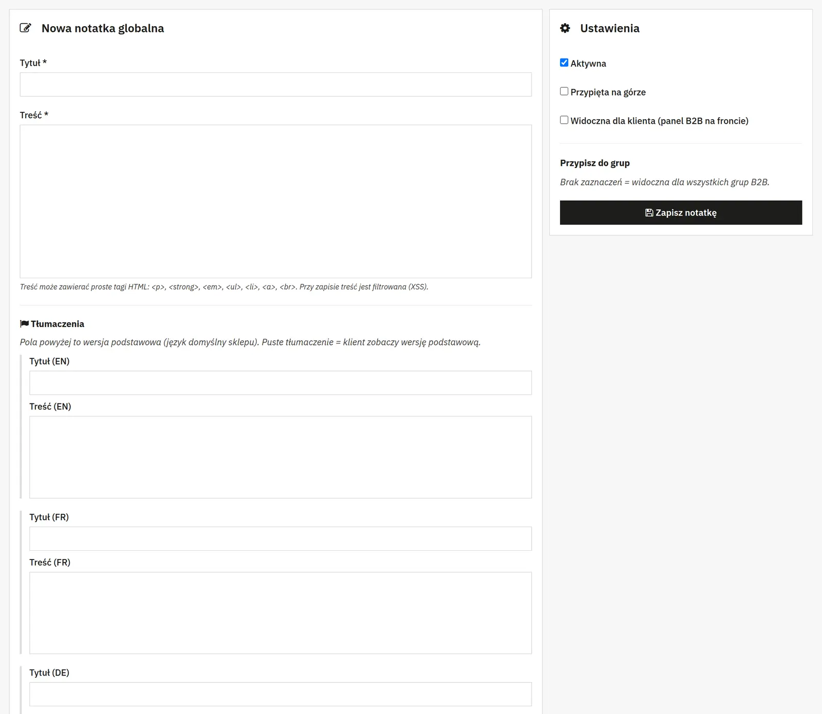 Notizen und Informationen
