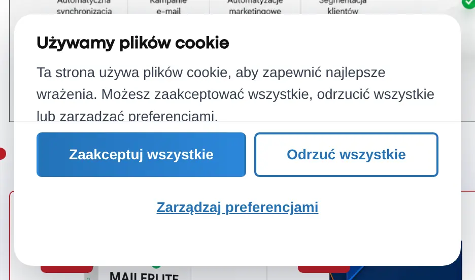 Konfigurowalny baner i panel preferencji cookies