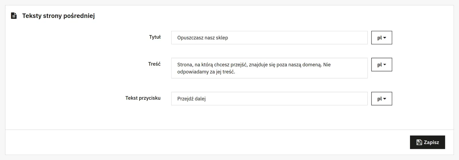 Strona pośrednia