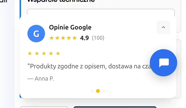 Wiele źródeł opinii w jednym widżecie