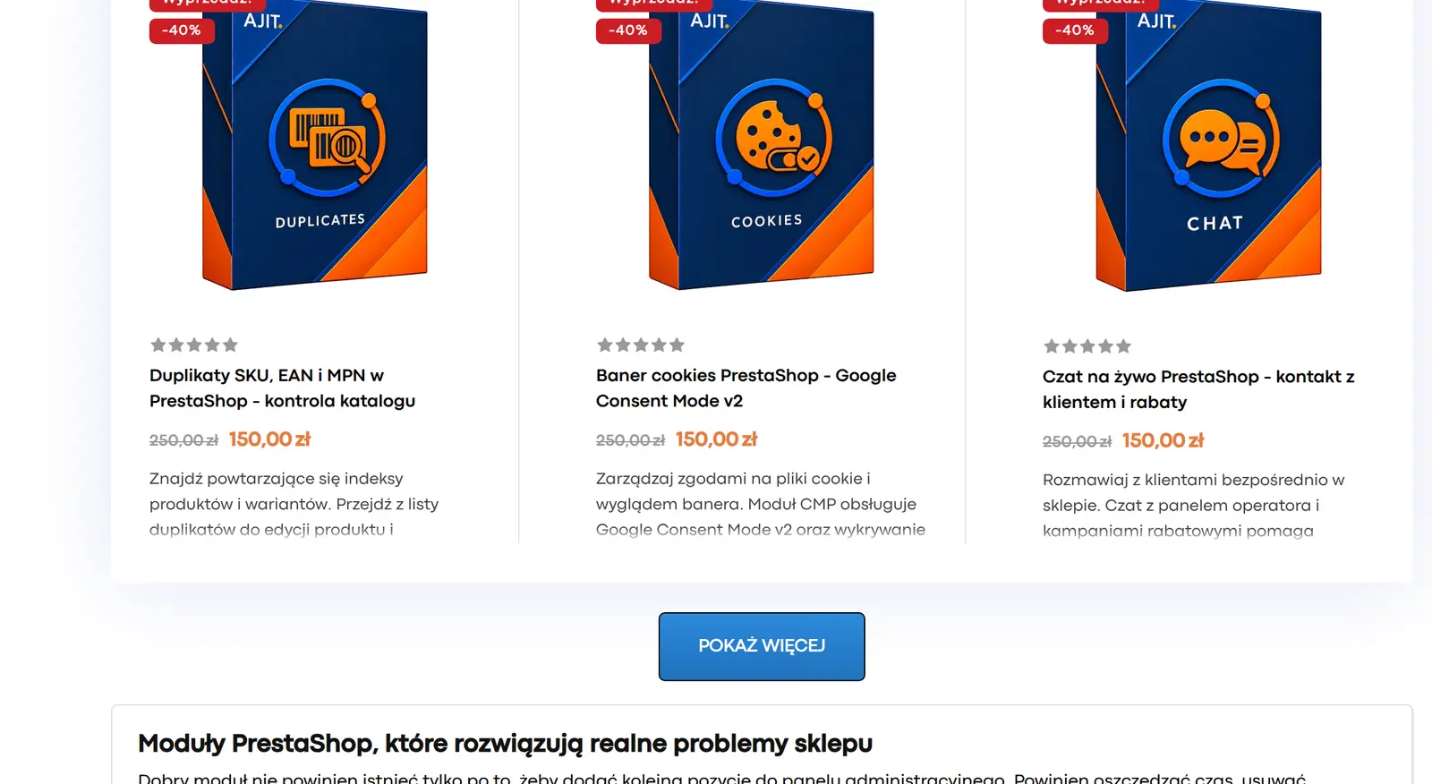 Chargement des pages suivantes de la liste de produits