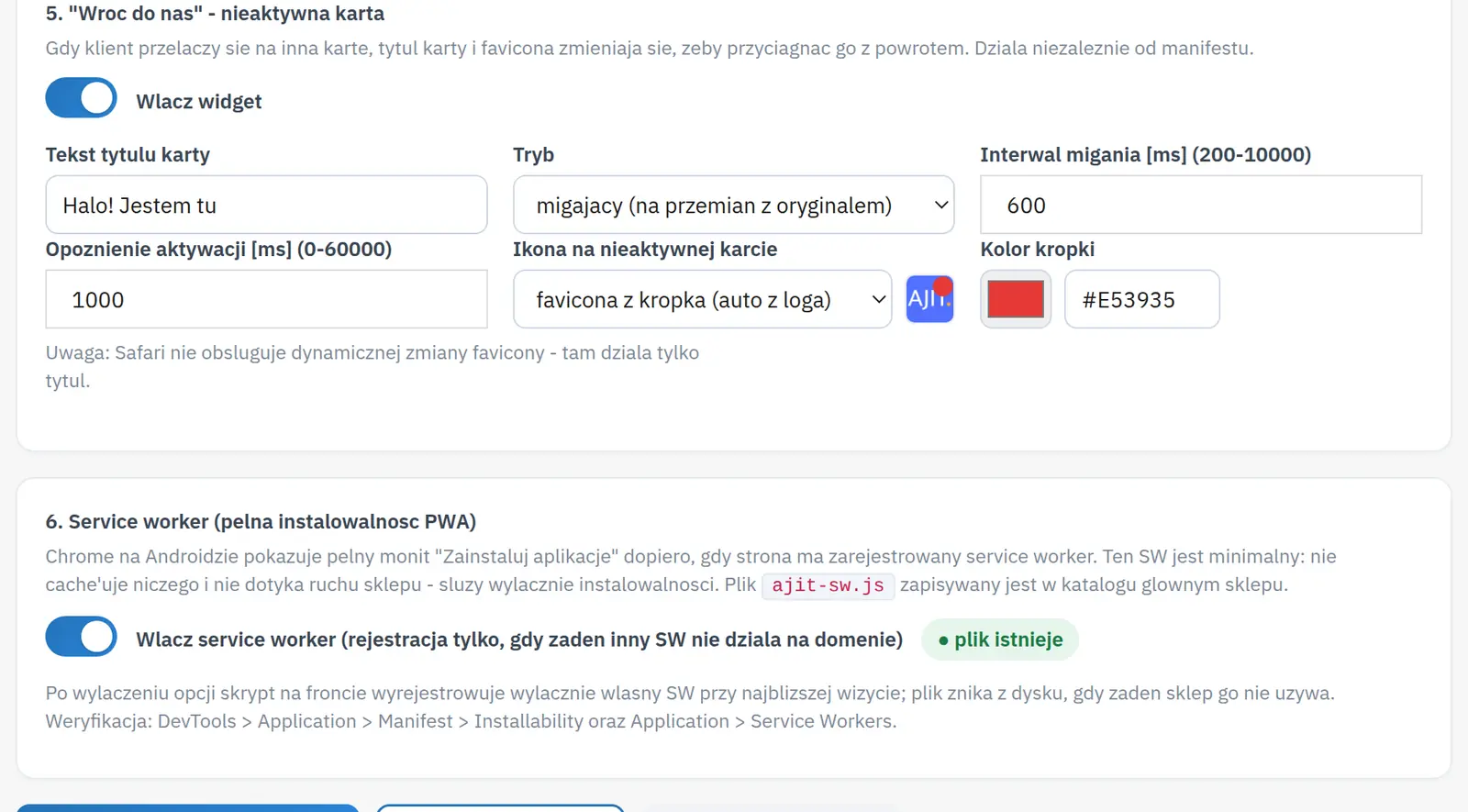 Nieaktywna karta