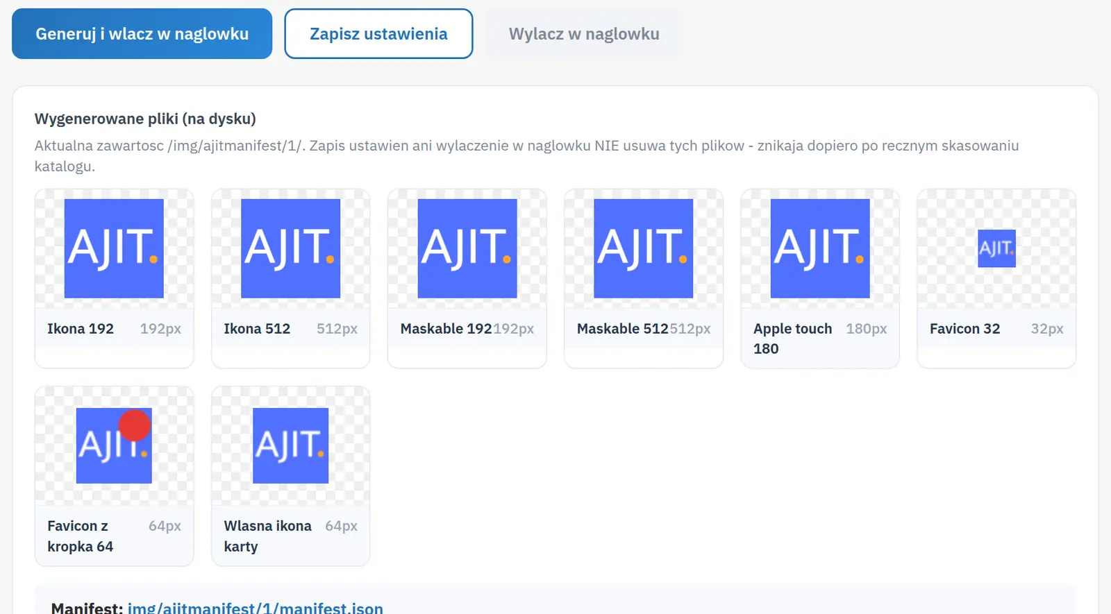 Ikony z jednego logotypu