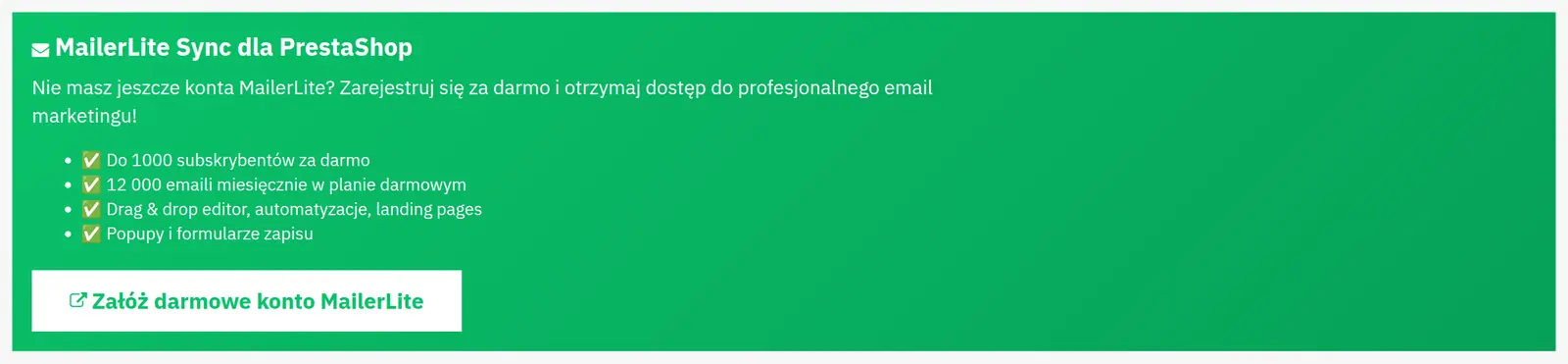 Connessione a MailerLite