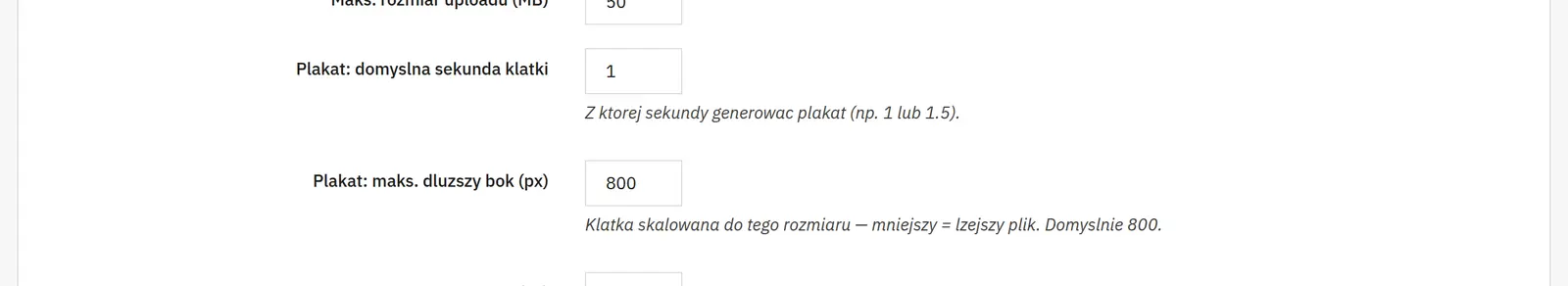 Automatyczny poster z klatki filmu