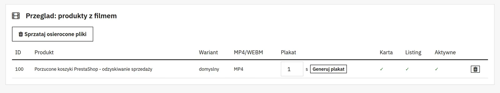 Film konkretnego produktu