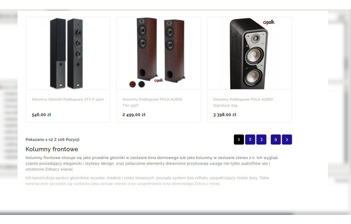 Opis kategorii na dole pod produktami w Prestashop 1.7