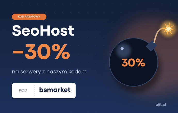 Kod rabatowy SeoHost -30% na serwery – kod bsmarket