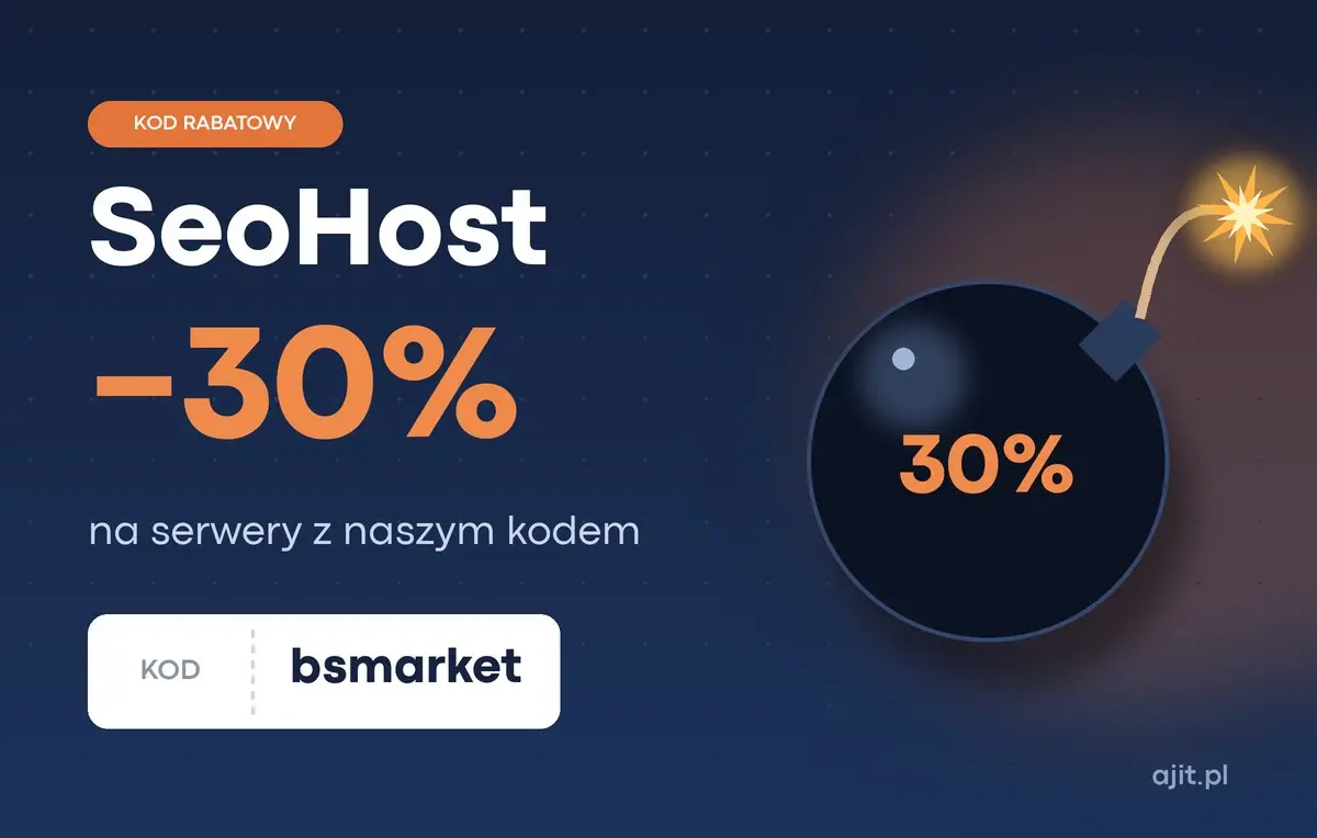 Kod rabatowy SeoHost -30% na serwery – kod bsmarket